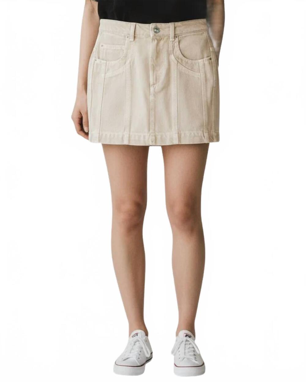 NEW ISABEL MARANT juana denim mini skirt in ecru